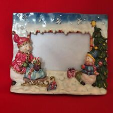 Holiday Greetings Snowman Christmas Holiday Picture Frame picture