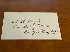 1800s Union General Horatio G Wright Autographed Signed Cut Civil War  picture