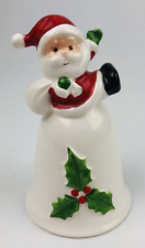 Vintage Waving Santa On Bell With Toy Sack Japan 4