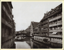 Germany, Nuremberg, meat bridge vintage photomechanical print photomecani picture