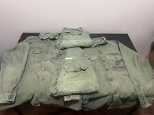 Vtg Usmc OG 107 Military Pants Trousers Shirt Lot Stencil 60s 70s Uniform Named picture