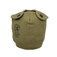 Genuine Military Surplus Israeli Khaki Canvas Canteen Cover with Zahal Stamp picture