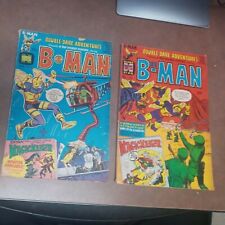 DOUBLE DARE ADVENTURES #1 & 2 complete set 1966 HARVEY COMICS  B-MAN simon kirby picture