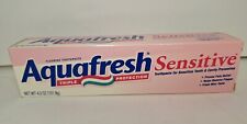 Vintage 90s Y2K Aquafresh Sensitive Toothpaste Full Prop Movie TV New NOS 4.3 Oz picture
