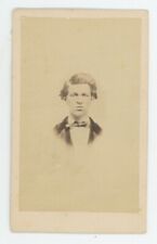 Antique CDV Circa 1860s Handsome Young Man Wearing Suit Cavert Sterling, IL picture