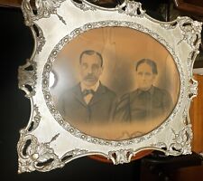 Antique Picture  of a Husband  and Wife,  appears to be 1800s very large, Ornate picture