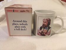 New Funny Leanin’ Tree Coffee Mug Around This Place Nobody Plays With A Full NIB picture