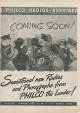 1945 Philco Radios Phonographs Coming Soon Store Front Vintage Print Ad picture