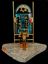Gary Rosenthal Signed BAR MITZVAH Sculpture, Metal & Fused Glass on Marble Base picture