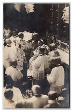Pope Coronation ~ papal coronation RPPC unposted Vatican picture