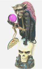Jim Shore Demon Dark Demon on Skull Figurine w/ Crystal Ball Halloween NEW picture
