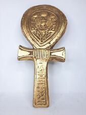 RARE ANCIENT EGYPTIAN ANTIQUE Ankh Key of Life Symbol Winged Scarab Handmade picture