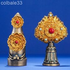 1set mini copper Torma sizi butter sculpture Tibetan buddhism duoma  picture