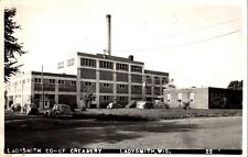 Ladysmith Co-Op Creamery Building Wisconsin Dairy 1940s RPPC Postcard Photo picture