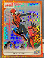 2022 Upper Deck Marvel Platinum Spider-Girl #174 Orange Checkers Refractor 20/33 picture