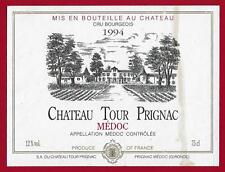 77/64 label Bordeaux CHÂTEAU TOUR PRIGNAC Cru bourgeois 1994 set chastise. picture