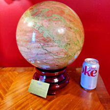 NEW-EXTRA LARGE 250 mm 10 inch Unakite Sphere/Crystal Ball  with rotating stand picture