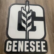 Genesee Beer Sign Tin Metal Bar Rare Black White Advertisement picture