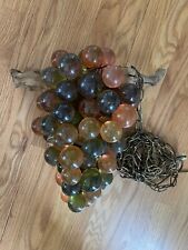 Vtg 1960's Acrylic Lucite Grape Cluster Hanging Retro Swag Lamp Light Working picture