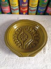 Vtg 1960s mod flower unusual style TREASURE CRAFT low bowl MCM frogskin glaze picture