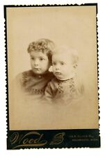 Antique Cabinet Photo, 2 cute Children - Kalamazoo, Michigan, Wood Studio picture