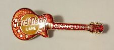 Hard Rock Café Cancun Mexico Enamel Guitar Lapel Hat Souvenir Pin 2 3/8