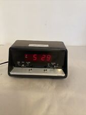 Vintage Sears Electric Alarm Clock 106T 7196 Wood Grain Finish - Tested Working picture