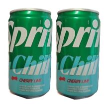 2x Sprite Chill Cherry Lime 12oz Cans Limited Edition 2024 picture