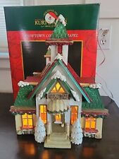 Kurt Adler Snowtown Country Chapel Lighted House Christmas Decorations WORKS picture