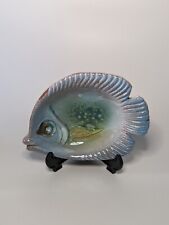 Vintage Fish Handpainted Small Side Dish Red Clay Pottery Barbados Terracotta picture