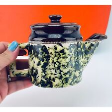 Vintage Abenakis hand painted single serving teapot, 60s Canadian pottery picture