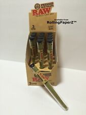 RAW Rolling Papers1 1/4 SIZE PRESSED BUD WRAP CONES One TUBE/ 3 Pre Rolled Cones picture