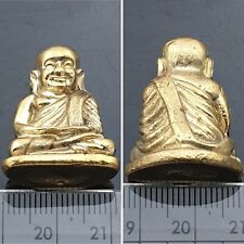 BRASS LP NGERN THAI FAMOUS POWERFUL BUDDHA AMULET SIAM LUCKY RICH WEALTH Statue picture