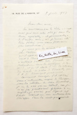 L.A.S Xavier Vallat (1891-1972) Signed Autograph Letter [Charles Maurras] picture