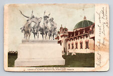 1906 Postcard Portland OR Oregon Lewis & Clark Exposition Statuary Hitting Trail picture
