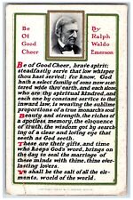 1909 Poem Be A Good Cheer By Ralph Waldo Emerson Albion NY Antique Postcard picture