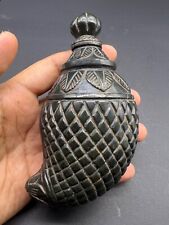 High Quality Nephrite Jade Stone Rare Islamic Early Mughal Mango Perfume Bottle picture