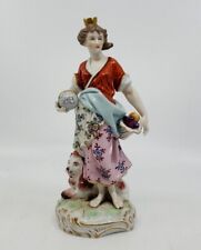 Antique 19thc Capodimonte Porcelain Female Goddess Figurine Europe picture