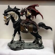Dragon Warrior Figurine Knight Riding Horse RPG Game Fantasy Statue Needs Repair picture