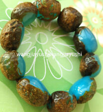 Certified 21-26mm Natural Mexico Sky Blue Amber Beeswax Rough Stone Bracelet  picture