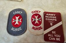 WWII/WW2 Cadet Nurse Patches, Lot Of Two Plus Booklet picture