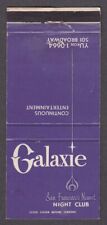Galaxie Night Club 501 Broadway San Francisco CA matchcover picture
