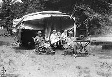 1923 Family Car Camping Vintage Old Photo 13