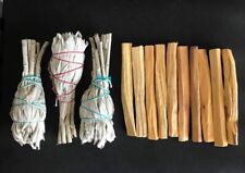 10 Palo Santo Wood & 3 White Sage Smudge Torch: Cleansing Negativity Removal new picture