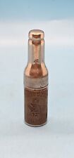 Antique Pre-Pro Anheuser-Busch Bottle Form Corkscrew Chromed Copper Light Patina picture