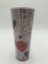 Starbucks 2021 Valentine's Day Heart Sequin Glitter Tumbler 24oz Cold Cup Pink picture