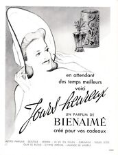 Original French Vintage Ad - BIENAIMÉ Perfume Happy Days - 1948 picture