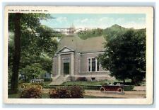 1942 Public Library Building Cars Belfast Maine ME Posted Vintage Postcard picture
