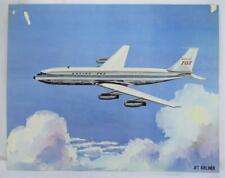 1962 Teach-A-Chart Poster 103 Boeing 707 Jetliner #9 21 1/2