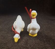Ceramic Ducks w/ Red Ribbons Around Their Neck picture